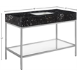 Meridian Furniture Marmo Black Engineered Stone Bathroom Vanity