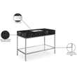 Meridian Furniture Marmo Black Engineered Stone Bathroom Vanity