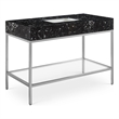 Meridian Furniture Marmo Black Engineered Stone Bathroom Vanity