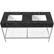 Meridian Furniture Marmo Black Engineered Stone Bathroom Vanity