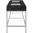 Meridian Furniture Marmo Black Engineered Stone Bathroom Vanity