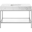Meridian Furniture Marmo White Engineered Stone Bathroom Vanity