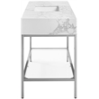 Meridian Furniture Marmo White Engineered Stone Bathroom Vanity