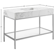 Meridian Furniture Marmo White Engineered Stone Bathroom Vanity