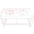 Meridian Furniture Marmo White Engineered Stone Bathroom Vanity