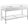 Meridian Furniture Marmo White Engineered Stone Bathroom Vanity