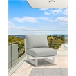 Meridian Furniture Maldives Grey Water Resisting Outdoor Patio Armless Chair