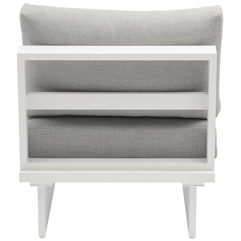 Meridian Furniture Maldives Grey Water Resisting Outdoor Patio Armless Chair