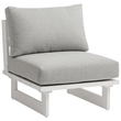 Meridian Furniture Maldives Grey Water Resisting Outdoor Patio Armless Chair