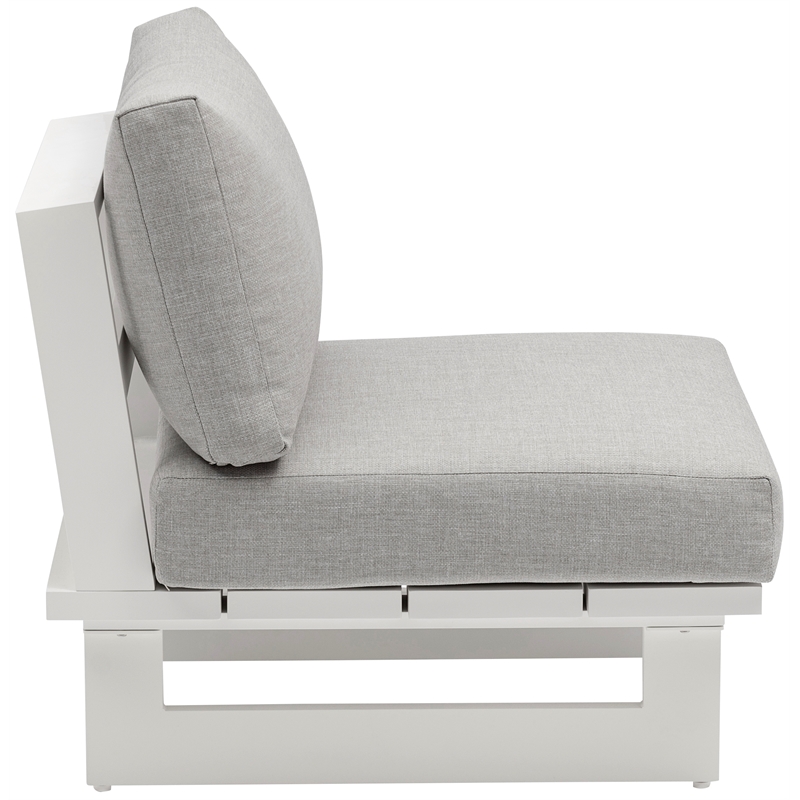 Meridian Furniture Maldives Grey Water Resisting Outdoor Patio Armless Chair