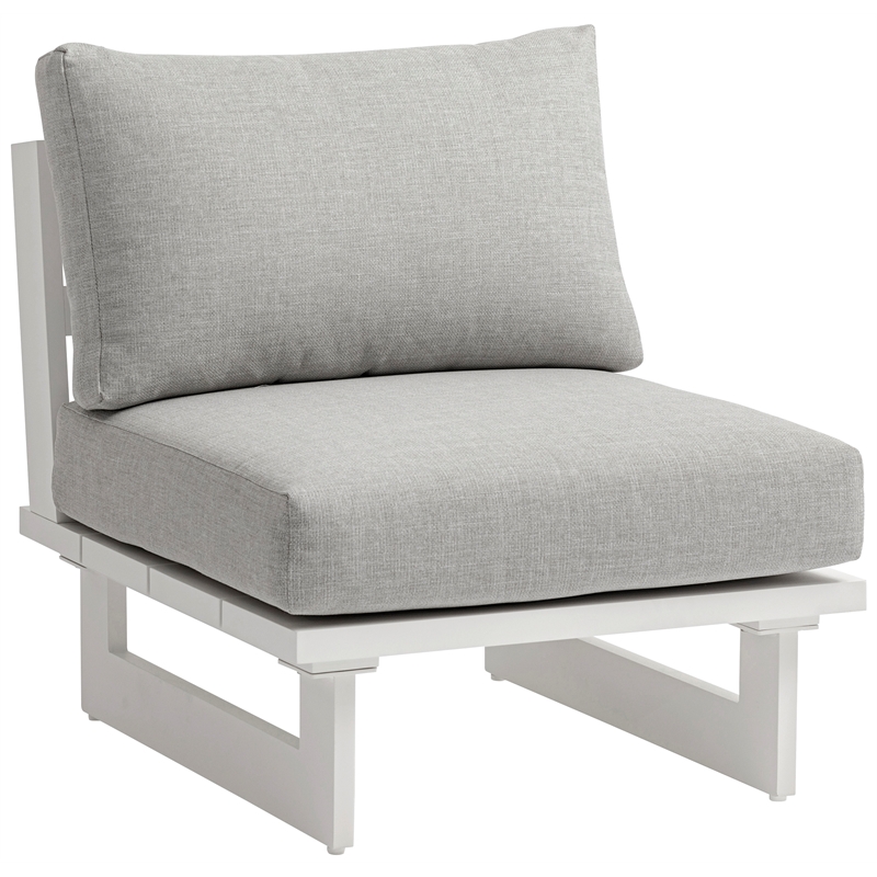 Meridian Furniture Maldives Grey Water Resisting Outdoor Patio Armless Chair