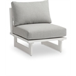 Meridian Furniture Maldives Grey Water Resisting Outdoor Patio Armless Chair