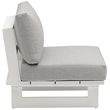 Meridian Furniture Maldives Grey Water Resisting Outdoor Patio Armless Chair