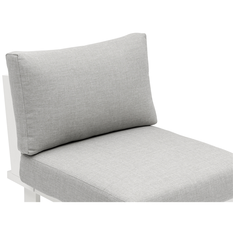 Meridian Furniture Maldives Grey Water Resisting Outdoor Patio Armless Chair