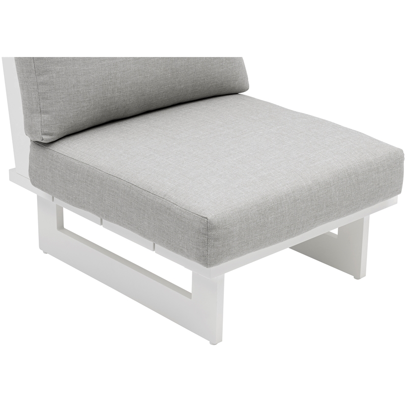 Meridian Furniture Maldives Grey Water Resisting Outdoor Patio Armless Chair