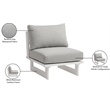 Meridian Furniture Maldives Grey Water Resisting Outdoor Patio Armless Chair