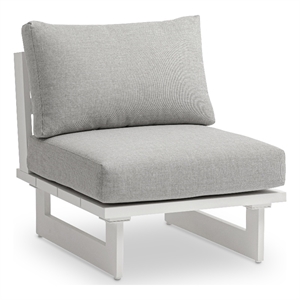 Meridian Furniture Maldives Grey Water Resisting Outdoor Patio Armless Chair