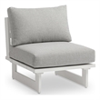 Meridian Furniture Maldives Grey Water Resisting Outdoor Patio Armless Chair