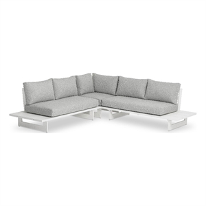 Meridian Furniture Maldives Grey Water Resisting Outdoor Patio Sectional