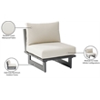Meridian Furniture Maldives Cream Water Resisting Outdoor Patio Armless Chair