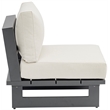 Meridian Furniture Maldives Cream Water Resisting Outdoor Patio Armless Chair