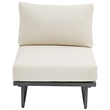 Meridian Furniture Maldives Cream Water Resisting Outdoor Patio Armless Chair