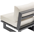Meridian Furniture Maldives Cream Water Resisting Outdoor Patio Armless Chair