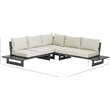 Meridian Furniture Maldives Cream Water Resisting Outdoor Patio Sectional