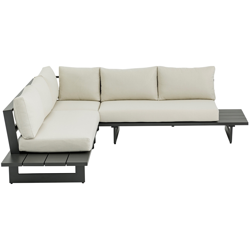 Meridian Furniture Maldives Cream Water Resisting Outdoor Patio Sectional