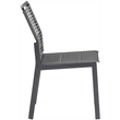 Meridian Furniture Maldives Grey Rope Fabric Outdoor Patio Dining Side Chair