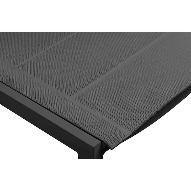 Meridian Furniture Maldives Grey Rope Fabric Outdoor Patio Dining Side Chair