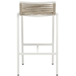 Meridian Furniture Maldives Cream Rope Fabric Outdoor Patio Barstool