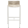 Meridian Furniture Maldives Cream Rope Fabric Outdoor Patio Barstool
