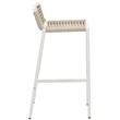 Meridian Furniture Maldives Cream Rope Fabric Outdoor Patio Barstool