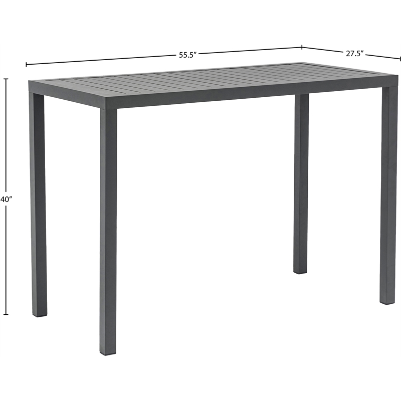 Meridian Furniture Maldives Outdoor Patio Rectangle Bar Table
