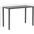Meridian Furniture Maldives Outdoor Patio Rectangle Bar Table