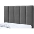 Meridian Furniture Harper Grey Linen Textured Fabric Twin Trundle Bed