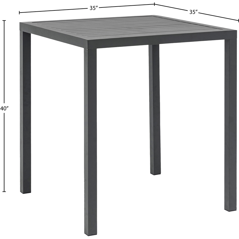 Meridian Furniture Maldives Outdoor Patio Square Bar Table