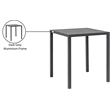 Meridian Furniture Maldives Outdoor Patio Square Bar Table