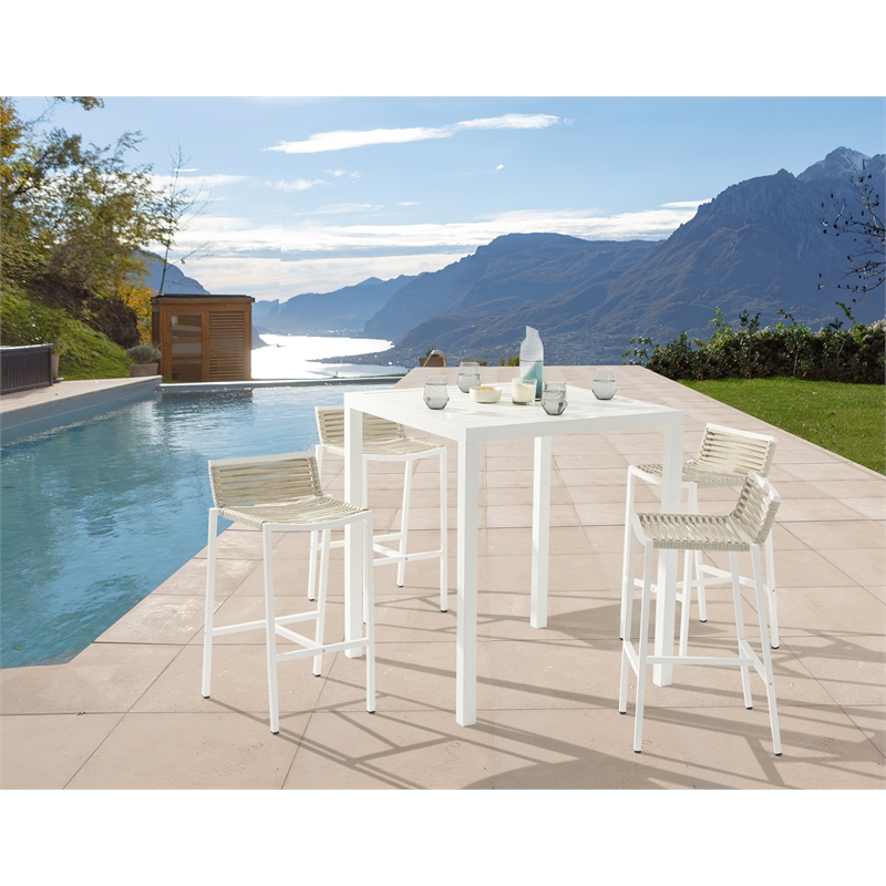 Meridian Furniture Maldives Outdoor Patio Square Bar Table