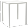 Meridian Furniture Maldives Outdoor Patio Square Bar Table