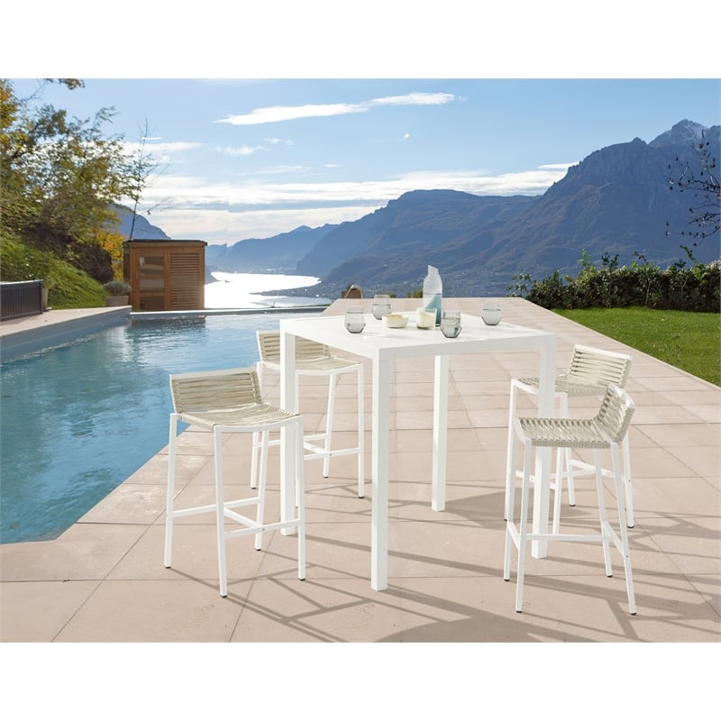 Meridian Furniture Maldives Outdoor Patio Square Bar Table