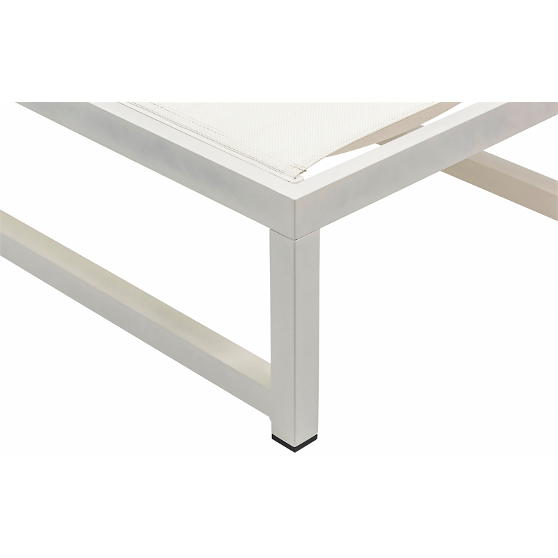 Meridian Furniture Maldives Cream Water Resisting Patio Adjustable Chaise