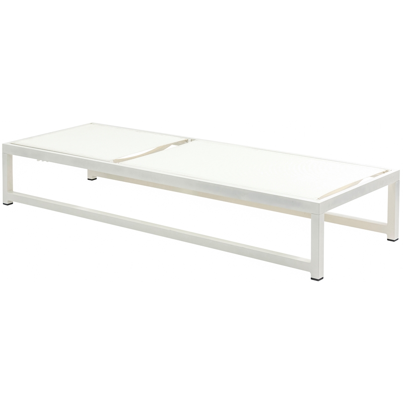 Meridian Furniture Maldives Cream Water Resisting Patio Adjustable Chaise