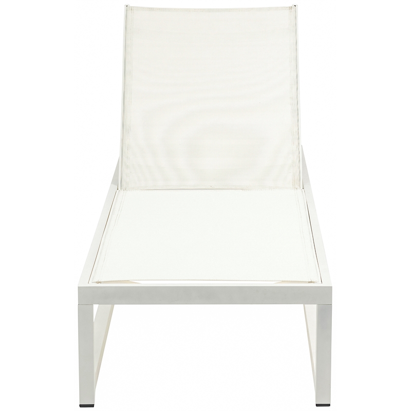Meridian Furniture Maldives Cream Water Resisting Patio Adjustable Chaise