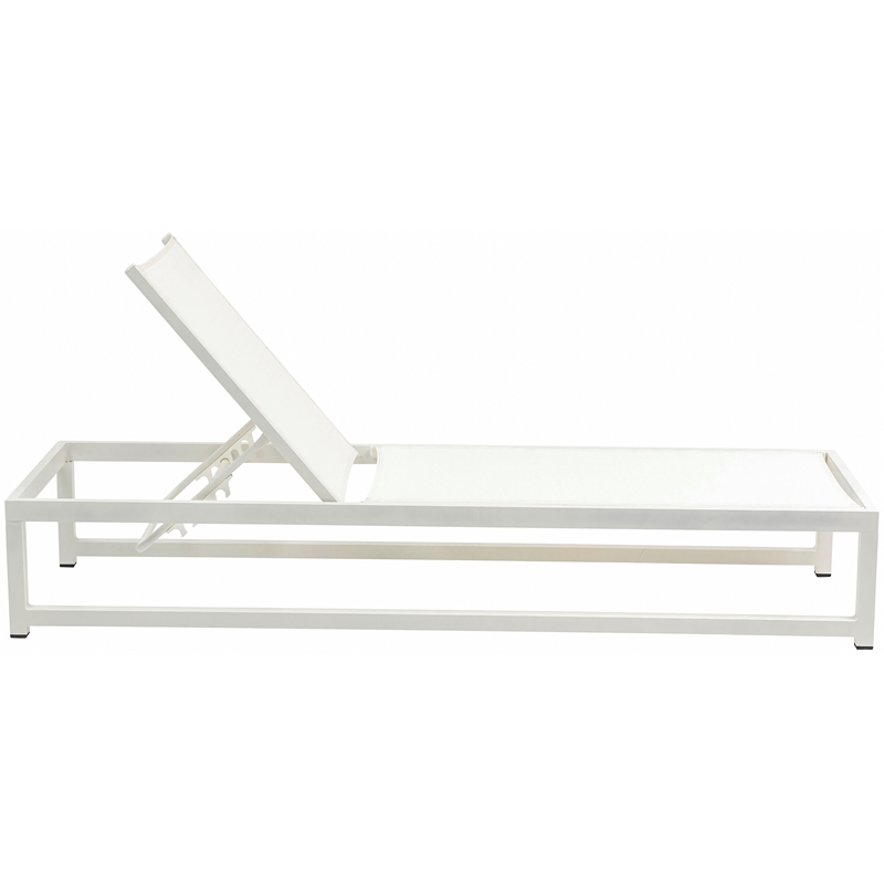 Meridian Furniture Maldives Cream Water Resisting Patio Adjustable Chaise