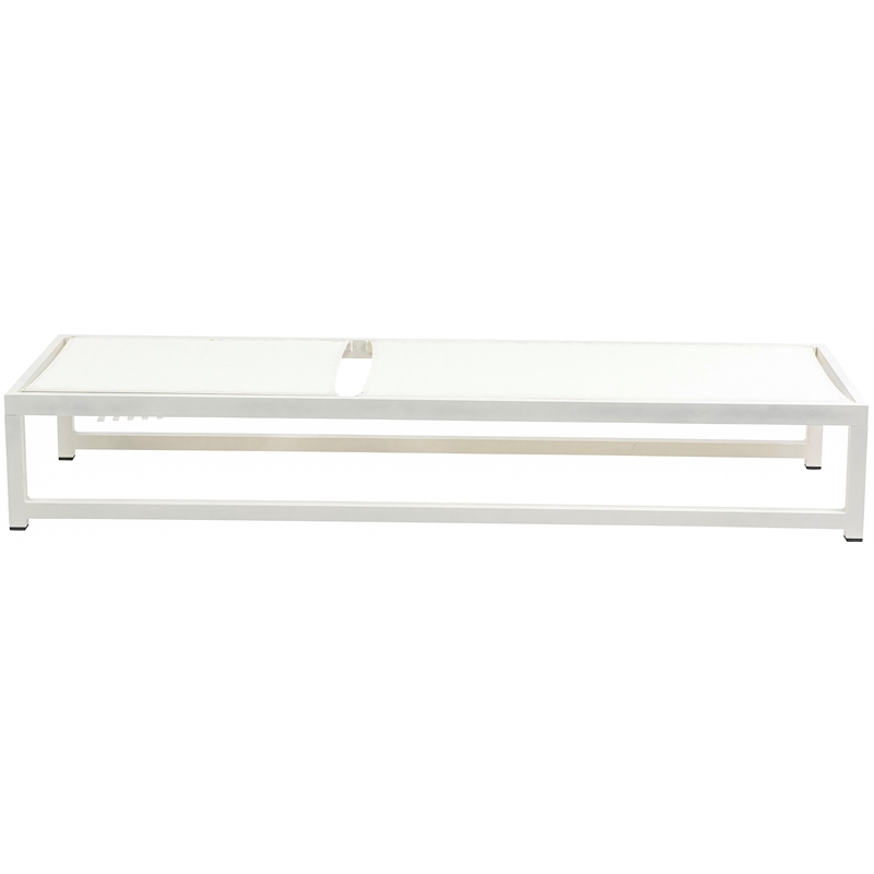 Meridian Furniture Maldives Cream Water Resisting Patio Adjustable Chaise