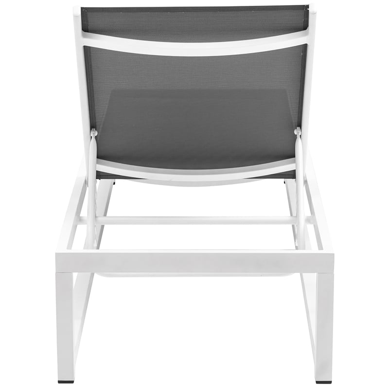 Meridian Furniture Maldives Cream Water Resisting Patio Adjustable Chaise