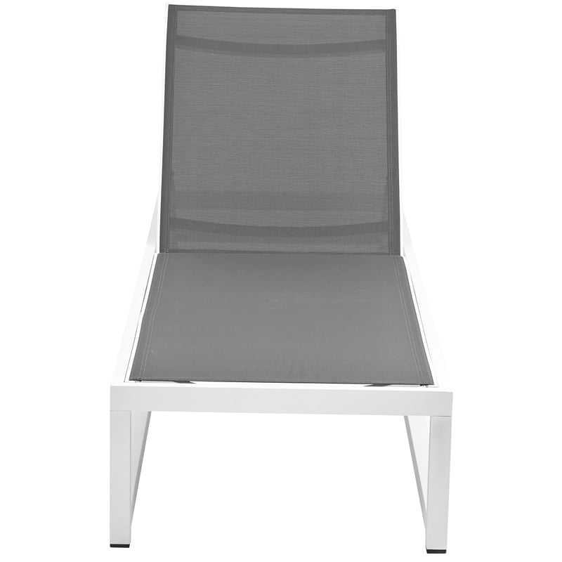 Meridian Furniture Maldives Cream Water Resisting Patio Adjustable Chaise