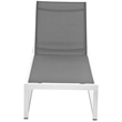 Meridian Furniture Maldives Cream Water Resisting Patio Adjustable Chaise